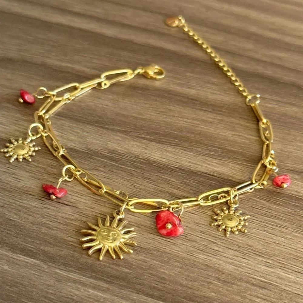 Sun Charm Bracelet Q720 - Picture 4 of 5